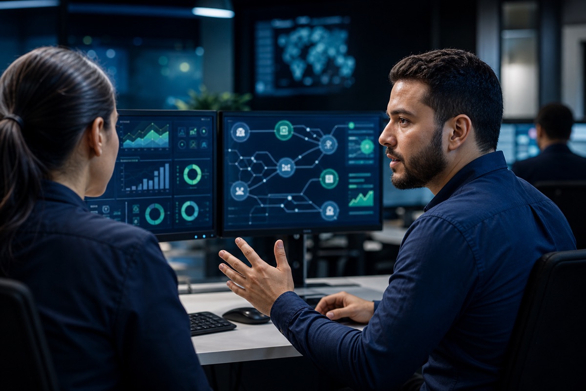 Equipe acompanhando conformidade e indicadores do eSocial